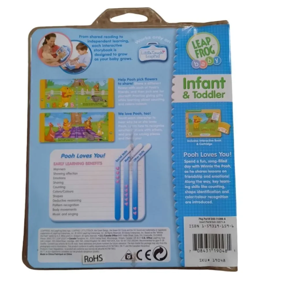 Leap Frog LeapPad Little Touch Disney Pooh Loves You Infant And Toddler